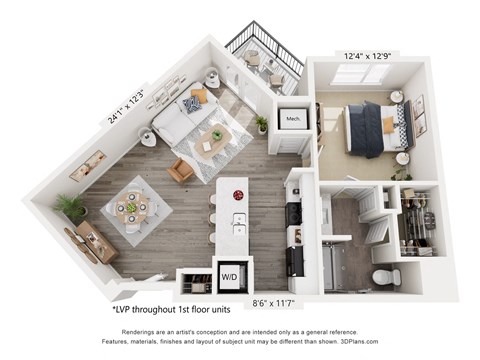 Two Bedroom Vale Floorplan